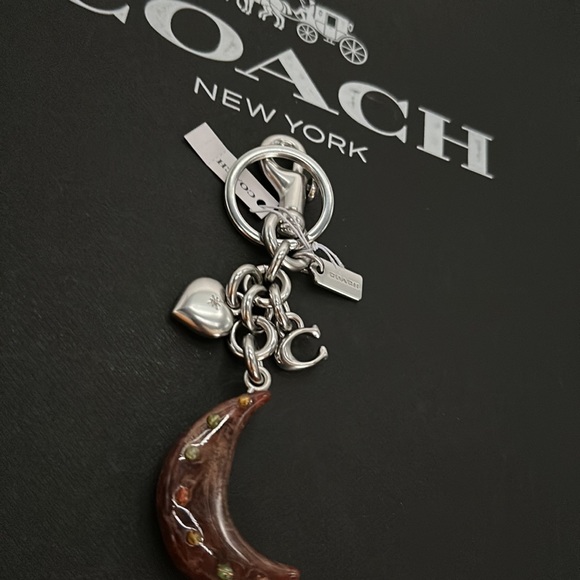 NWT Coach Moon Cluster Bag Charm Crescent Keychain FOB - Picture 3 of 6